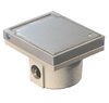 Bodensteckdose, 1-fach, eckig, Klappdeckel aus Aluminium (22902A)