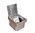 Bodensteckdose, 1-fach, eckig, Klappdeckel aus Aluminium (22952A)