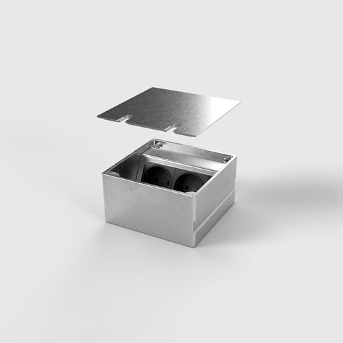 8802E Floor socket with stainless steel lid to lay on
