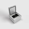 8702A Bodensteckdose, 2-fach, eckig, Klappdeckel aus Aluminium, IP65