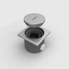 Floor socket rectangular with screw cap (7601A)