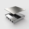 8808E Floor box system with stainless steel lid to lay on