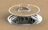 Hohlbodentank, 12-fach, rund, belegbar, aufliegender Deckel aus Aluminium (9912T)