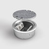 9904A Floor socket with round double-sided lid to lay on