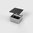 Floor socket with aluminium lid to lay on black (8802AS)