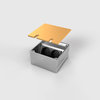 Floor socket with aluminium lid to lay on, brass anodized (8802AM)