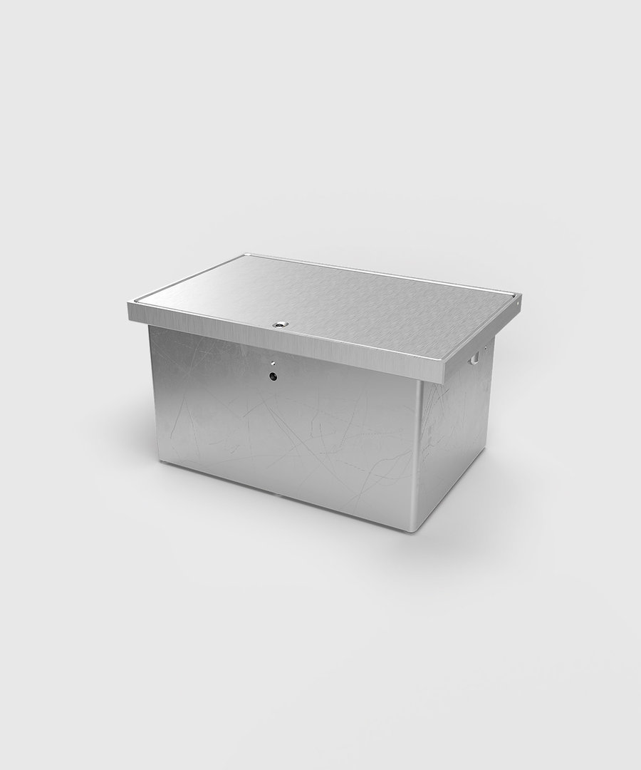 8308A Floor socket made of solid cast aluminum with lid to lay on IP65