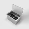 8308A Floor socket made of solid cast aluminum with lid to lay on IP65