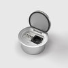 8602A Bodensteckdose, 2-fach, rund, Klappdeckel aus Aluminium, IP65
