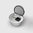 8602A Bodensteckdose, 2-fach, rund, Klappdeckel aus Aluminium, IP65