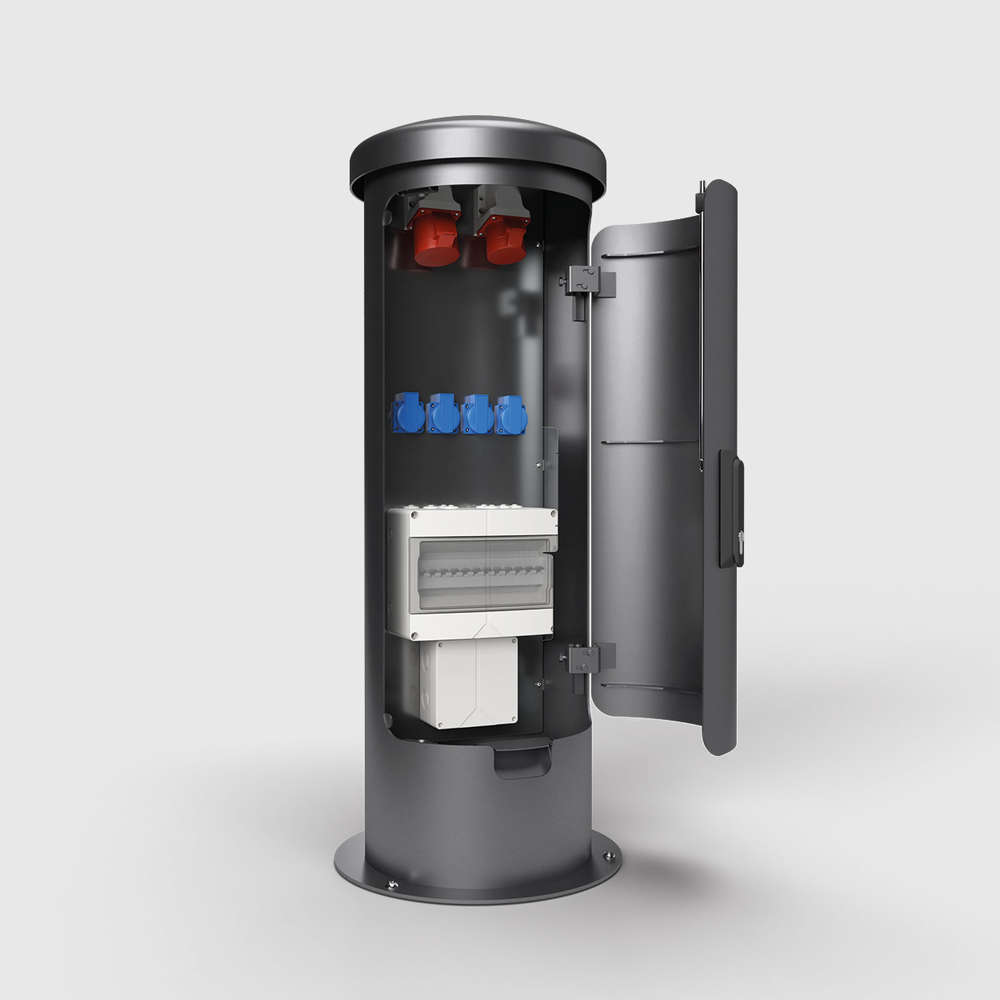 ESP24-1 Energiesäule/Energiepoller abschließbar, Edelstahl (ESP24)