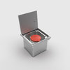 8310A1 CEE-Bodentank, 1-fach, eckig, Klappdeckel aus Aluminium, IP64