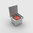 8310A1 CEE-Bodentank, 1-fach, eckig, Klappdeckel aus Aluminium, IP64