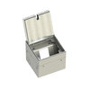 Bodentank, 1-fach, Edelstahl, belegbar, Klappdeckel, 125 x 126 x 103mm (ohne Einsätze)