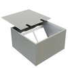 Floor socket with borderless lid to affix your own coverings (108802B)