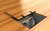 Floor socket with borderless lid to affix your own coverings (108802B)