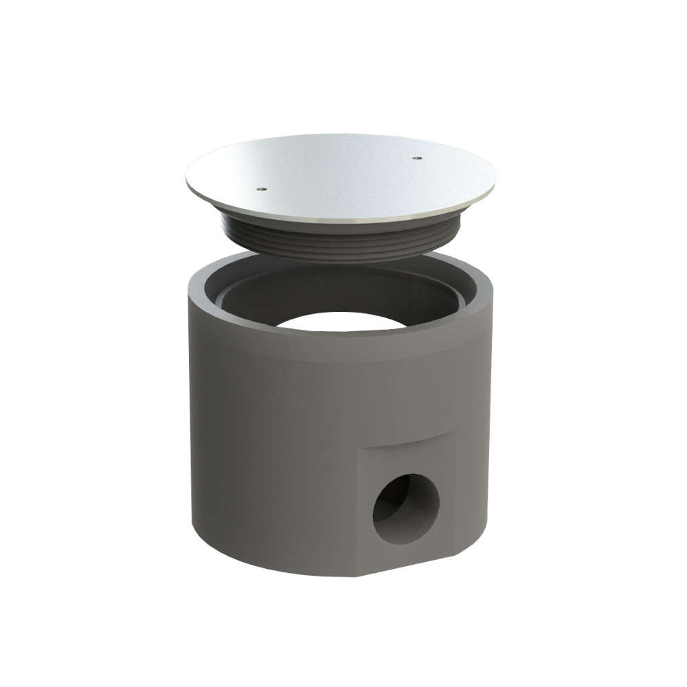 Floor socket round with screw cap (7701ES)