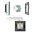 Socket 1 fold with glass cover white