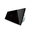 Touch light switch 3 fold compartment with glass panel black