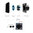 Touch dimmer light switch 1 compartment with black glass cover