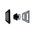 Steckdose 2 fach mit Glasblende Schwarz-Chrom (12)