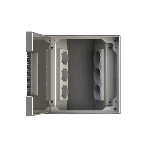 Floor socket with hinged lid and brush outlet (8906B)