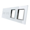 Glass cover 4-fold, white (2 touch 2 gear, 2x sockets)
