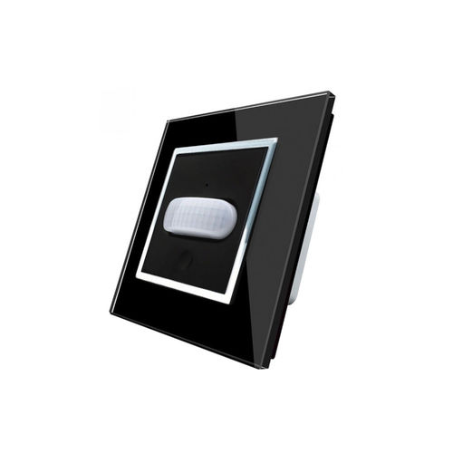 Bewegungsmelder / Touchschalter mit Glasblende Schwarz-Chrom (12)