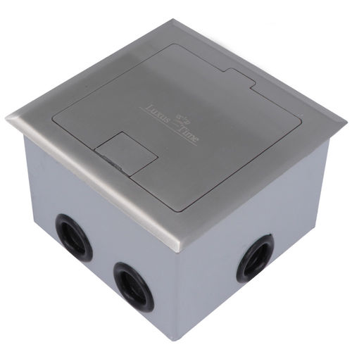 Floor socket with hinged lid incl. Adapterbox for mortaring
