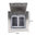 Floor socket with hinged lid incl. Adapterbox for mortaring, 4, 5 or 6 fold