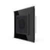 Bluetooth Lautsprecher Box für die Wand, mit Glasrahmen, Schwarz-Schwarz
